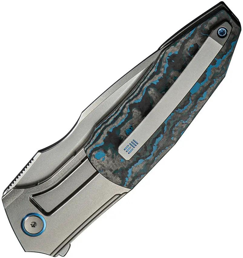 WE Knife Archeozoic Interframe Lock WE23091-4 - Bohler M390 Blade, Titanium Handle With Fat Carbon Inlay by We Knife Co Ltd