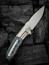 WE Knife Archeozoic Interframe Lock WE23091-4 - Bohler M390 Blade, Titanium Handle With Fat Carbon Inlay by We Knife Co Ltd