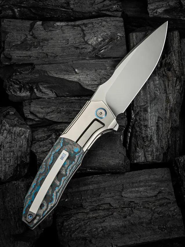 WE Knife Archeozoic Interframe Lock WE23091-4 - Bohler M390 Blade, Titanium Handle With Fat Carbon Inlay by We Knife Co Ltd
