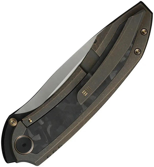 We Knife Winsome Nested Framelock Brz WE23092 - Titanium Bronze Marble Carbon Fiber EDC Inlay With M390 Blade by We Knife Co Ltd