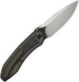 We Knife Winsome Nested Framelock Brz WE23092 - Titanium Bronze Marble Carbon Fiber EDC Inlay With M390 Blade by We Knife Co Ltd