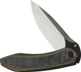 We Knife Winsome Nested Framelock Brz WE23092 - Titanium Bronze Marble Carbon Fiber EDC Inlay With M390 Blade by We Knife Co Ltd