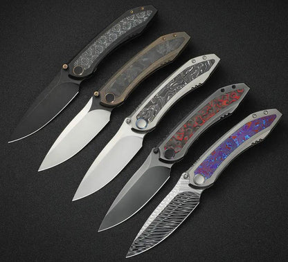 We Knife Winsome Nested Framelock Lva WE23092-4 Titanium Inlay EDC Knife - Premium M390 Blade by We Knife Co Ltd