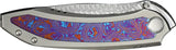 We Knife Winsome Nested Framelock Damascus Knife Titanium Timascus Inlay 3.75 Inch Blade - Collectors Edition by We Knife Co Ltd