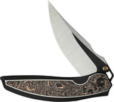 WE Knife Quinseris Nested Framelock WE23093 - Premium EDC Knife With 4 Inch Clip Point Blade by We Knife Co Ltd