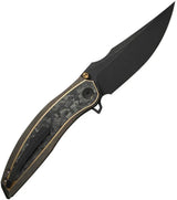 We Knife Quinseris WE23093-2 M390 Clip Point Titanium Frame With Carbon Fiber Inlay - EDC Ready Performance by We Knife Co Ltd