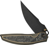 We Knife Quinseris WE23093-2 M390 Clip Point Titanium Frame With Carbon Fiber Inlay - EDC Ready Performance by We Knife Co Ltd