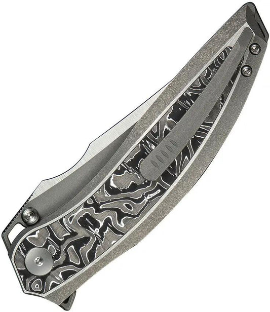 WE Knife Quinseris Nested Framelock WE23093-3 - Premium M390 Blade, Titanium Frame, Carbon Fiber Inlay by We Knife Co Ltd