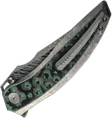 We Knife Quinseris Nested Framelock WE23093DS1 - Damasteel Blade With Titanium Handle And Carbon Fiber Inlay by We Knife Co Ltd
