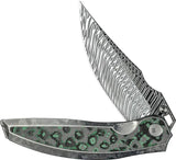 We Knife Quinseris Nested Framelock WE23093DS1 - Damasteel Blade With Titanium Handle And Carbon Fiber Inlay by We Knife Co Ltd