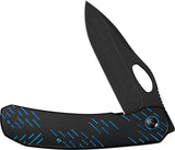 WE Knife Inmate Framelock WE23096B-2 - CPM 20CV Blade With Blue Ti Raindrop Handle For Collectors by We Knife Co Ltd