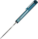 WE Knife Inmate Framelock Blue Titanium Folder - Satin CPM-20CV Blade For Everyday Carry by We Knife Co Ltd