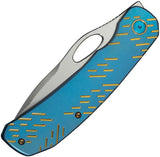 WE Knife Inmate Framelock Blue Titanium Folder - Satin CPM-20CV Blade For Everyday Carry by We Knife Co Ltd