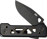 WE Knife Tyro Superlock - Premium Black Gold Titanium CPM 20CV Drop Point EDC Knife by We Knife Co Ltd