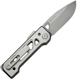We Knife Tyro Superlock - Gray Titanium CPM20CV Drop Point EDC Knife With Secure Superlock System by We Knife Co Ltd