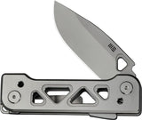 We Knife Tyro Superlock - Gray Titanium CPM20CV Drop Point EDC Knife With Secure Superlock System by We Knife Co Ltd