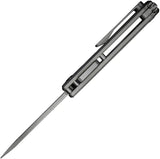 We Knife Tyro Superlock - Gray Titanium CPM20CV Drop Point EDC Knife With Secure Superlock System by We Knife Co Ltd
