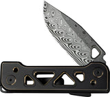 We Knife Tyro Superlock Premium Damasteel EDC Folding Knife With Black And Gold Titanium Handle For EDC Enthusiasts by We Knife Co Ltd