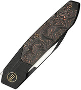 WE Knife Brr15 Bolster Lock Wharncliffe Knife - Bohler M390 Blade With Copper Foil Carbon Fiber Inlay Titanium Handle by We Knife Co Ltd