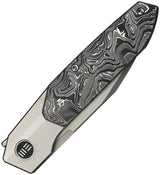 We Knife Brr15 Bolster Lock Knife - Premium M390 Blade With Gray Titanium Handle And Carbon Fiber Inlay EDC by We Knife Co Ltd