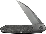 We Knife BRR15 Bolster Lock Shred CF Wharncliffe M390 Titanium Inlay Extended Tang EDC Folding Knife - Precision Craft by We Knife Co Ltd