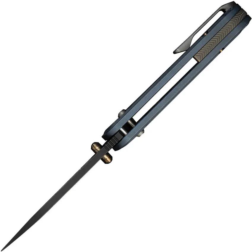 We Knife Bougie Banter Crossbar Lock WE24009-1 - S45VN Blade And Blue Titanium Handle For EDC Enthusiasts by We Knife Co Ltd