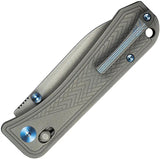 WE Knife Bougie Banter Crossbar Lock WE24009-2 - S45VN 3 Inch Blade, Gray Titanium Handle, Art Deco EDC Knife by We Knife Co Ltd