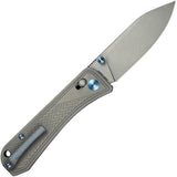 WE Knife Bougie Banter Crossbar Lock WE24009-2 - S45VN 3 Inch Blade, Gray Titanium Handle, Art Deco EDC Knife by We Knife Co Ltd
