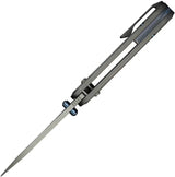 WE Knife Bougie Banter Crossbar Lock WE24009-2 - S45VN 3 Inch Blade, Gray Titanium Handle, Art Deco EDC Knife by We Knife Co Ltd