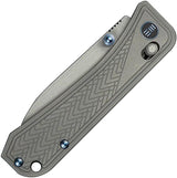 WE Knife Bougie Banter Crossbar Lock WE24009-2 - S45VN 3 Inch Blade, Gray Titanium Handle, Art Deco EDC Knife by We Knife Co Ltd