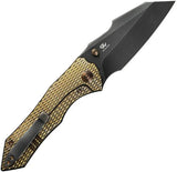WE Knife High Fin XL Framelock Knife CPM 20CV - Gold Textured Titanium Handle For Premium EDC by We Knife Co Ltd
