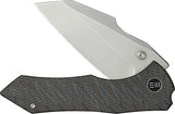 We Knife High Fin XL Framelock Flame CPM20CV Titanium Bead Blast EDC Knife For Collectors by We Knife Co Ltd