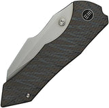 We Knife High Fin XL Framelock Flame CPM20CV Titanium Bead Blast EDC Knife For Collectors by We Knife Co Ltd