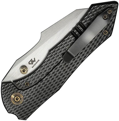 We Knife High Fin XL Framelock Gray CPM20CV 3.5in Reverse Tanto EDC Knife - Premium Titanium Frame Lock by We Knife Co Ltd