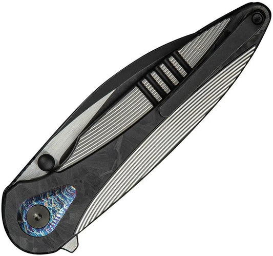 We Knife Zenthra Framelock WE24021C-1 - Premium EDC Knife With M390 Wharncliffe Blade And Carbon Fiber Inlay by We Knife Co Ltd