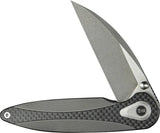 We Knife Zenthra Nested Framelock WE24021C-2 - M390 Wharncliffe Blade With Titanium Twill Carbon Fiber Inlay by We Knife Co Ltd