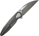 We Knife Zenthra Nested Framelock WE24021C-2 - M390 Wharncliffe Blade With Titanium Twill Carbon Fiber Inlay by We Knife Co Ltd