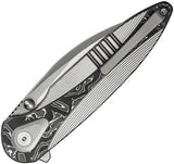 We Knife Zenthra Nested Framelock Knife - Satin M390 Wharncliffe Blade Titanium Handle With Carbon Fiber Inlay For EDC by We Knife Co Ltd