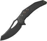 We Knife Co Ltd Epaulette Framelock Black WE24024-1 by We Knife Co Ltd