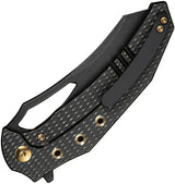 We Knife Epaulette Framelock EDC Knife - Bohler M390 Blade Black Titanium Handle With 4.38in Closed Kydex Belt Sheath by We Knife Co Ltd