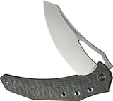 We Knife Co Ltd Epaulette Framelock Tiger Striped Titanium WE24024-2 - Premium Satin M390 Blade by We Knife Co Ltd