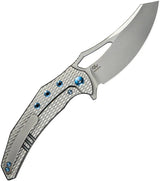 We Knife Co Epaulette Framelock M390 Bead Blast Titanium EDC Knife WE24024 3 - Premium Blade And Titanium Handle For EDC by We Knife Co Ltd
