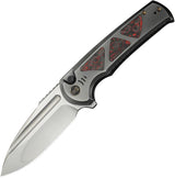 We Knife Co Ltd Sylox Button Lock Lava CF WE24027-3 by We Knife Co Ltd
