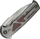 We Knife Sylox Button Lock Knife Lava Carbon Fiber Inlay 3.88in M390 Titanium Handle - Premium EDC Performance by We Knife Co Ltd