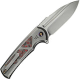 We Knife Sylox Button Lock Knife Lava Carbon Fiber Inlay 3.88in M390 Titanium Handle - Premium EDC Performance by We Knife Co Ltd