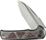 We Knife Sylox Button Lock Knife Lava Carbon Fiber Inlay 3.88in M390 Titanium Handle - Premium EDC Performance by We Knife Co Ltd