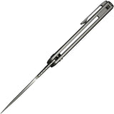 We Knife Sylox Button Lock MOP - Premium M390 Blade And Gray Titanium Handle Elite by We Knife Co Ltd