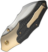 We Knife Orc Boss WE24042-2 EDC Knife - Hawkbill Blade CPM-20CV Titanium Handle Carbon Fiber Inlay by We Knife Co Ltd