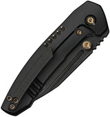 We Knife Micro Trogon Framelock WE24043-1 - Bohler M390 Blade With Black Titanium Handle And Gold Accents by We Knife Co Ltd