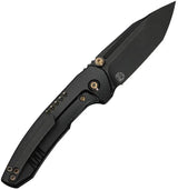 We Knife Micro Trogon Framelock WE24043-1 - Bohler M390 Blade With Black Titanium Handle And Gold Accents by We Knife Co Ltd